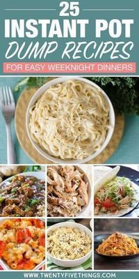 Dump dinner recipes for your Instant Pot Let your instant pot do the cooking so you can spend time with your family. Just dump and push start! #instantpot #dumprecipes #dinnerrecipes #easydinner