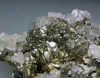 Calcite on Pyrite, Trepca Complex, Kosovska Municipality, Kosovo. Size 5 x 7 x 10 cm