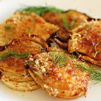 Roasted fennel with parmesan cheese. Easy to prepare and makes a nice crunchy side dish. | joeshealthymeals.com