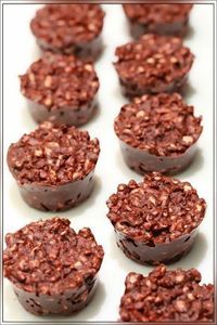 Petites bouchées au chocolat & au riz soufflé