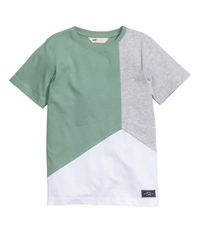 Color-block T-shirt in cotton jersey.