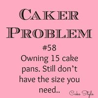 In the beginning every cake order means buying a new cake pan..