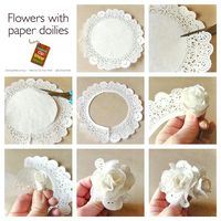 paper doily flowers - Pesquisa Google