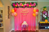 A bright, fun and tropical pineapple themed 1st birthday party - even if it was a few days before Christmas!