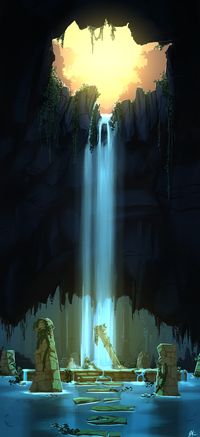 Same world-Orsa- but near the water temple ( eight elements. eight temples) In the comic, the temple that was buried eons ago in the mountain, was a sanctuary and blessed by the gods. Underneath th...