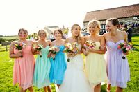I absolutely LOVE the darker blue dress!