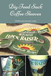 Skip the single use coffee cup and coffee cup sleeve by making your own reusable sleeve out of a feed sack (lord knows we have a bunch of those kicking around here). In our quest to cut down on single use plastics, and single use everything, I’ve created a simple coffee cup sleeve template and tutorial.