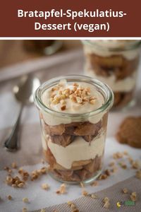 Veganes Bratapfel-Spekulatius-Dessert