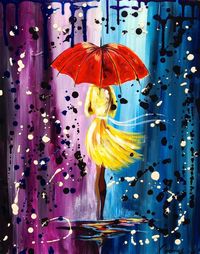 City Rain painting for youtube www.hartparty.com The Art Sherpa: