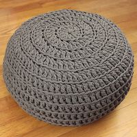 Free Crochet Pattern: POOF! Floor Pillow Pouf Ottoman