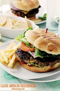 Classic American cheeseburger from Diethood