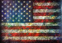 Hand painted or Printed Flag of United States of America