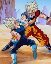Goku vs Majin Vegeta - Dragon Ball Z // Instagram créditos: zala77s