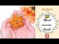 DIY floral macrame brooch | How to make a macrame brooch | DIY macrame jewelry - YouTube