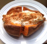 recept voor gezond ontbijt met zoete aardappel van Biolicious