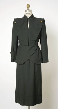 Gilbert Adrian, wool suit, 1940s