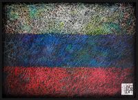 Hand-Painted Flag of Russia Russian Flag-Distressed by ArtForLoft