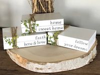 Excited to share this item from my #etsy shop: Mini book set, tiered tray decor, farmhouse book decor