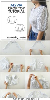The printable pdf is available for immediate download on my Etsy shop. Here is the Alyvia top sewing pattern you can easily make to brighten your day with a cute outfit.