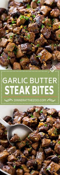 Steak Bites in Garlic Butter Recipe | Garlic Steak | Sirloin Steak Recipe | Steak Appetizer