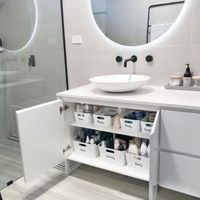 Quel moyen génial et économique d'organiser votre salle de bain! #Repost Seulement un de plus
