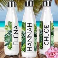 Personalized leaf stainless steel water bottles