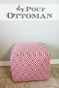 DIY Pouf Ottoman ~ Tutorial and Lessons Learned - Pretty Handy Girl