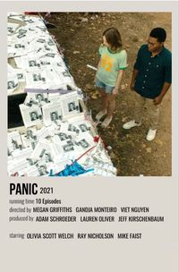 minimal polaroid series poster for panic