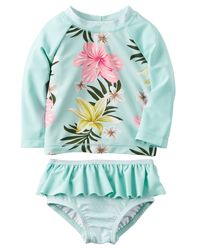 Carter's Floral Rashguard Set