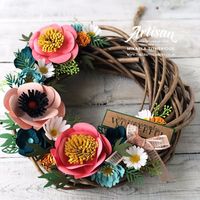 Blumenkranz mit Heißluftballonstanzer, Gänseblümchenstanzer, Bogenkreisstanzer, Guten Morgen Magnolie stirbt und blüht und wächst von Artisan Design Team Member 2019, Mikaela Titheridge, Großbritannien Independent Stampin 'Up! Demonstrator, der listige OINK-Stift. Verbrauchsmaterial ist in meinem Online-Shop rund um die Uhr erhältlich