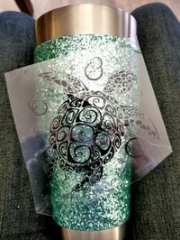 htv on glitter tumbler