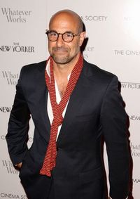 Stanley Tucci always seems like a class act. Really like his style. If I had a nicely-shaped head, I'd shave it too.