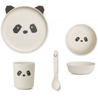 Le coffret repas en bambou Panda de la marque Liewood accompagnera bébé lors de ses premiers repas. Facile à utiliser et amusant, il lui plaira beaucoup !