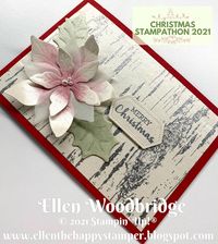 The February Christmas Stampathon 2021 is Embossing - for my inspiration sample I have used both Heat Embossing and Embossing Dies. I have used the Birch and Arrange A Wreath stamp sets along with the Pearlescent Paper, Poinsettia and Stitched Nested Labels Dies, Blending Brushes and Silver Embossing Powder. Be sure to pop over to the group and join in with this months and previous challenges and check out my VIDEO below to see how these cards were made and the Supplies I have used