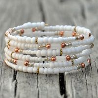 Summer White Boho Wrap Bracelet