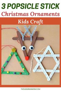 Thinking of a unique craft for your Christmas tree to spice up this seasons' Christmas with new ideas? This tutorial would be perfect for you! Check out the blog over at 3 Popsicle Stick Christmas Ornaments – Kids Craft for more details! This also counts as a Christmas decoration, Christmas craft, Kids craft, Christmas activity, Popsicle craft, Popsicle decoration, Ornament craft, arts and crafts, Christmas ornament, and Ornament ideas all in one!
