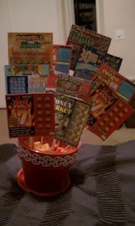 A bouquet for men, could be really cute with the homemade scratch off tickets! For my dad! Perfect!