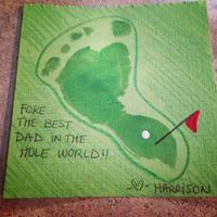 footprint golf artwork | 13 DIY Fathers Day Gifts for Grandpa from Kids