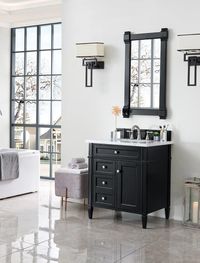 30" Brittany Single Sink Bathroom Vanity, Black Onyx – VANITIES EXPO