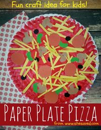 Looking for a fun craft for the kids? This Paper Plate Pizza Craft Idea is perfect for little hands and would make a wonderful preschool or kindergarten activity!