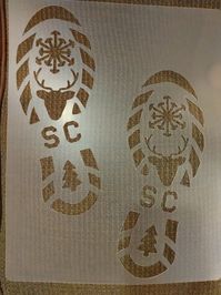 Santa Footprint Stencil Christmas Eve Tradition Santa - Etsy