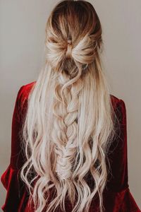 From face-framing braided tendrils to Medusa-style braided ponies, braided hairstyles are having a modern-day cool-girl renaissance. And now that the holiday season is upon us, another look is entering the chat: the bow tie braid. Picture: hairbysaretta