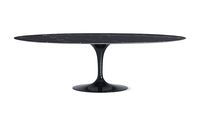 Saarinen Oval Dining Table IN BLACK NERO MARQUINA AND BLACK BASE