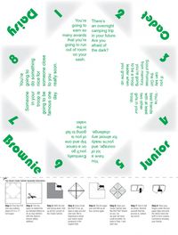No. 41: A Cootie Catcher for Girl Scout Troops | Download this PDF, print, fold and watch some Girl Scouts find their fortunes. | #cootie #daisy #scout #Troop50170