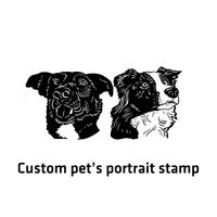 Your pet stamp, cat stamp, dog stamp, custom stamp, stamp from your pet photo, pet portrait, clay stamp, pottery stamp, postcard stamp