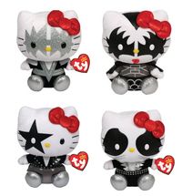 Ty Beanie Babies Hello Kitty KISS Starchild, Demon, Spaceman & Catman