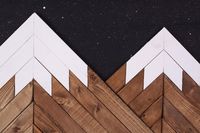 Mountain Wall Art Rustic Wooden Wall Decor - Etsy UK