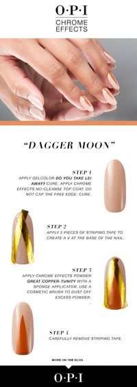 Fly us to the 'Dagger Moon' with this GelColor nail art. Full look on our YouTube http://opi.is/OoU3UI