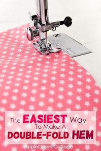 How to hem smart. This is an easy sewing tip for a double-fold hem, a clever sewing hack that will make your sewing easier. There's an additional tutorial for a project to use this hem, check it out! #sewing