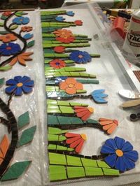 Resultado de imagen para flores mosaiqueadas